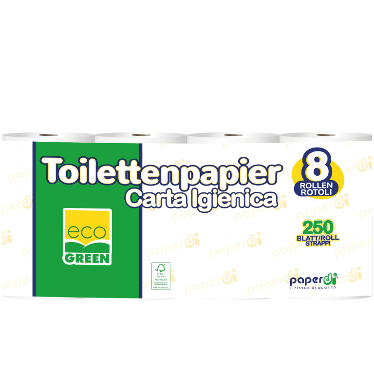 CARTA IGIENICA ECO PAPERBLU'8rt 200s